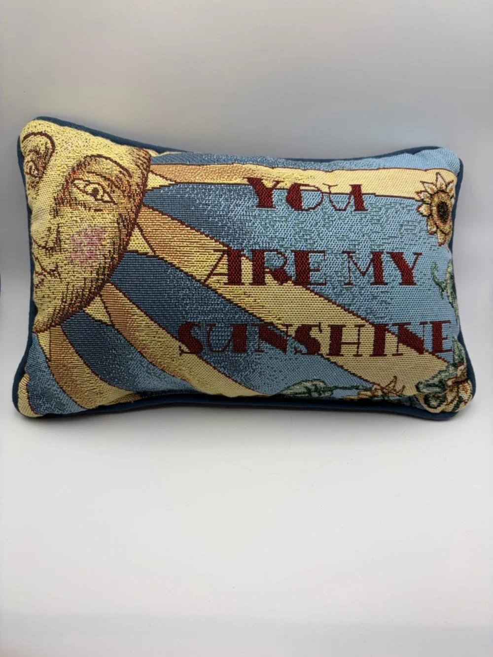 Vintage Celestial “You Are My Sunshine” Sun Tapestry Throw Pillow Whimsigoth